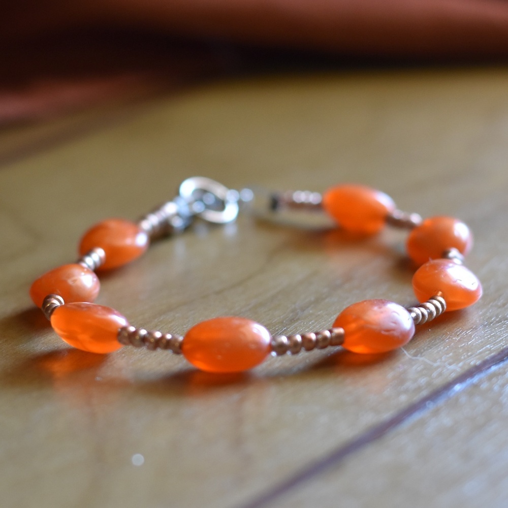 Orange Bead Bracelet